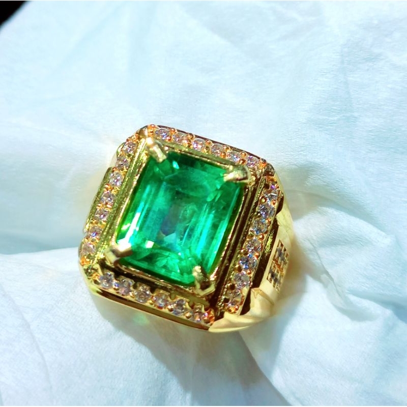 CINCIN BATU PERMATA JAMRUD COLOMBIA CATAM KUALITAS SUPER TOP sudah SIAP PAKAI