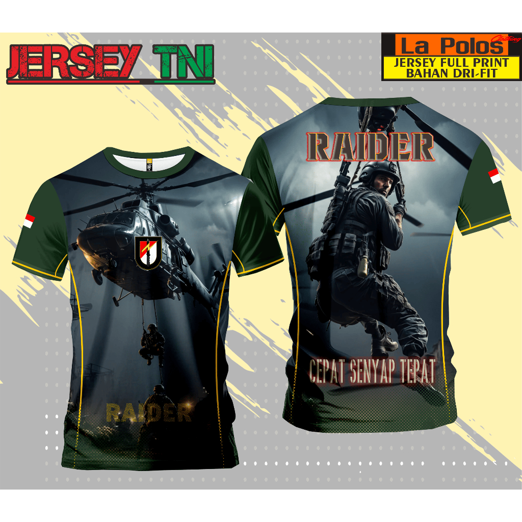 Kaos Jersey TNI Full print Raider
