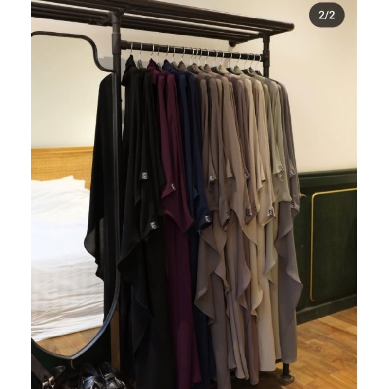 NWT set aljenna Shofii Abaya Cookie bahan arabian ukuran M