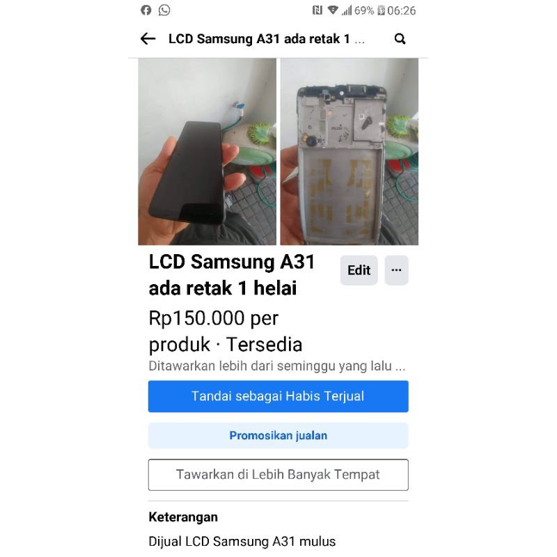 LCD samsung a31