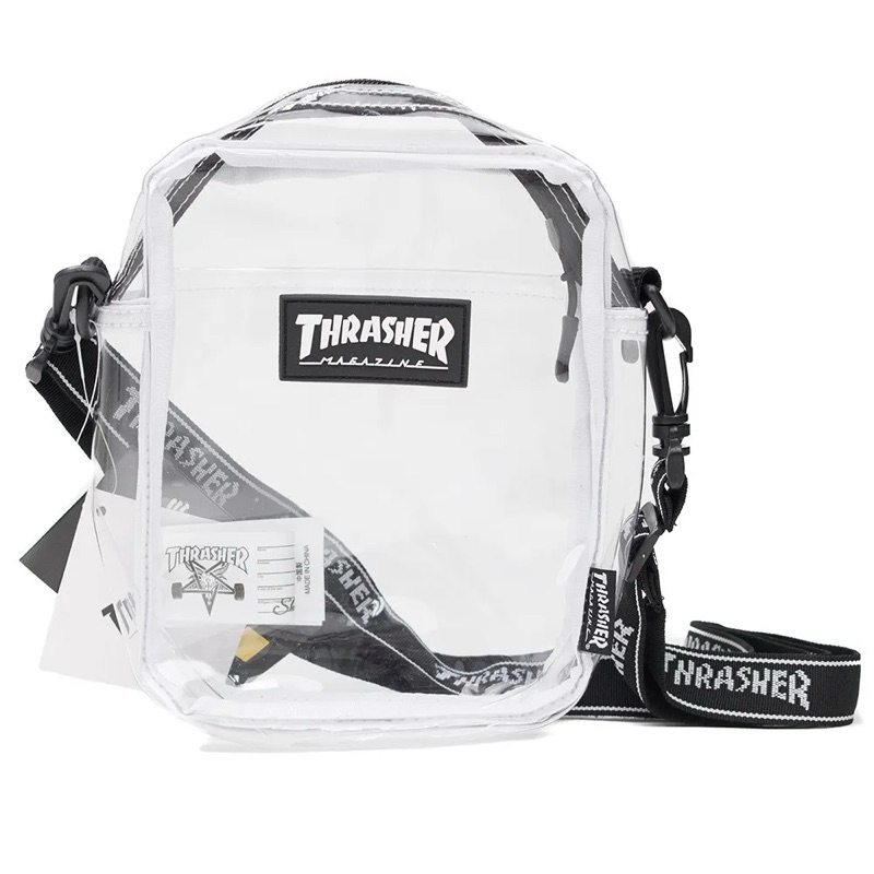 THRASHER HOMETOWN CLEAR SHOULDER BAG TRANSPARENT