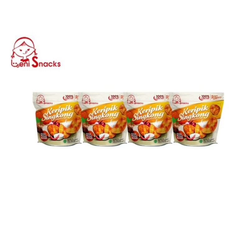 

Leni Snacks NEW PACKAGING - Keripik Singkong Pedes Manis (NEW PACK) BISA COD