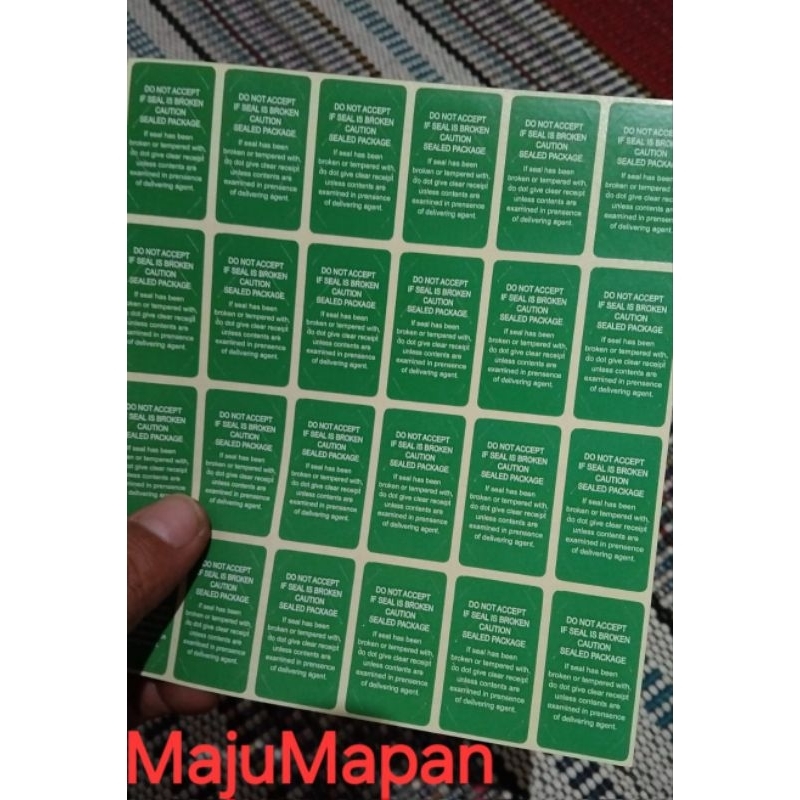 SEGEL OPPO HIJAU STIKER DUS OPPO