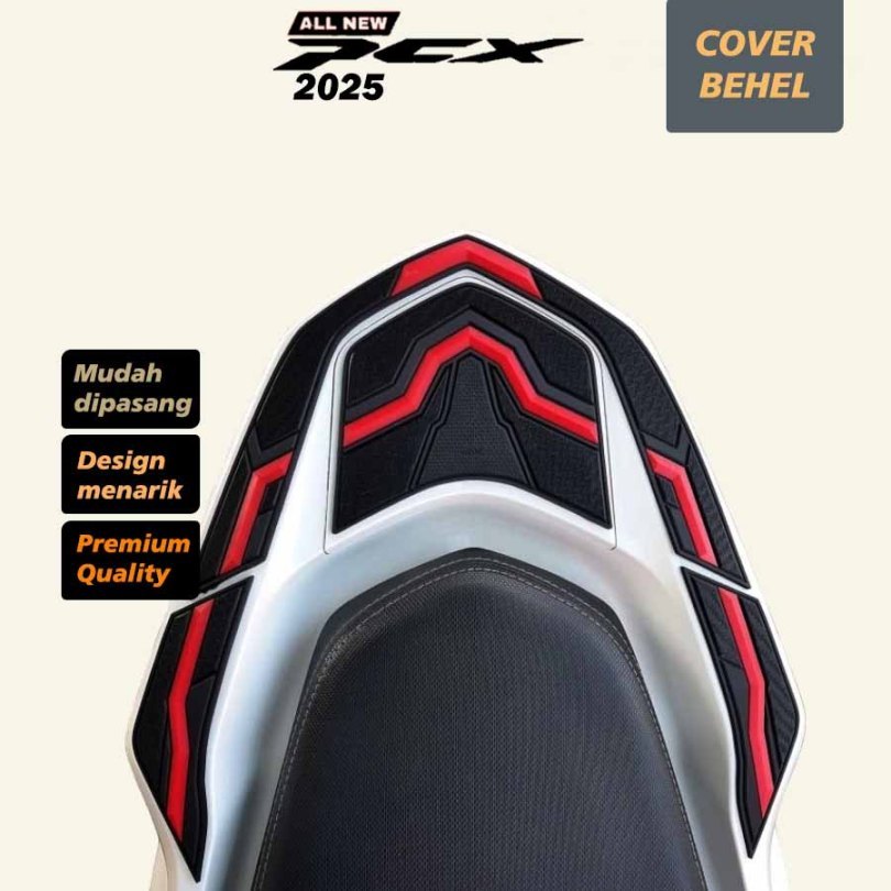 Aksesoris PCX 160 2025 (CBS/ABS/Roadsync) Pelindung Behel Cover & Upper Stop Lamp Variasi Bahan Kare