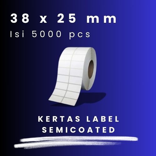 

CORE 3 INCH 38X25MM 38 X 25 MM 3,8X2,5 CM 3,8 X 2,5 CM BARCODE LABEL SEMICOAT SC SEMICOATED STICKER STIKER 5000 PCS