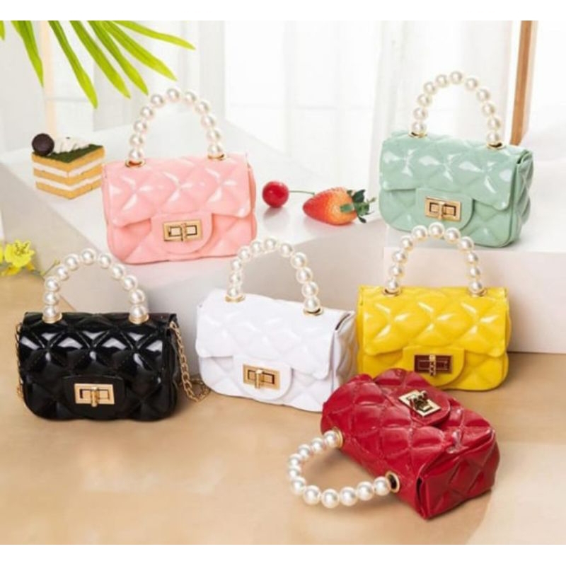 Tas Jelly Mutiara Anak Mewah Tas Anak Perempuan Tas Jelly Mini