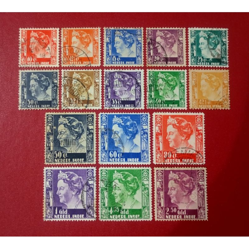 

PRANGKO NED INDIE RATU WILHELMINA - KREISLER 1934 - 1937