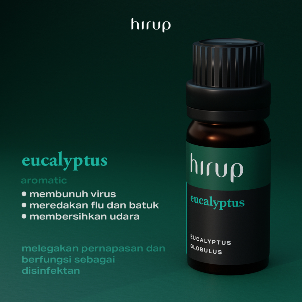 HIRUP 100% ESSENTIAL OIL | EUCALYPTUS | AROMATHERAPY | ATSIRI | Aroma Segar & Menenangkan