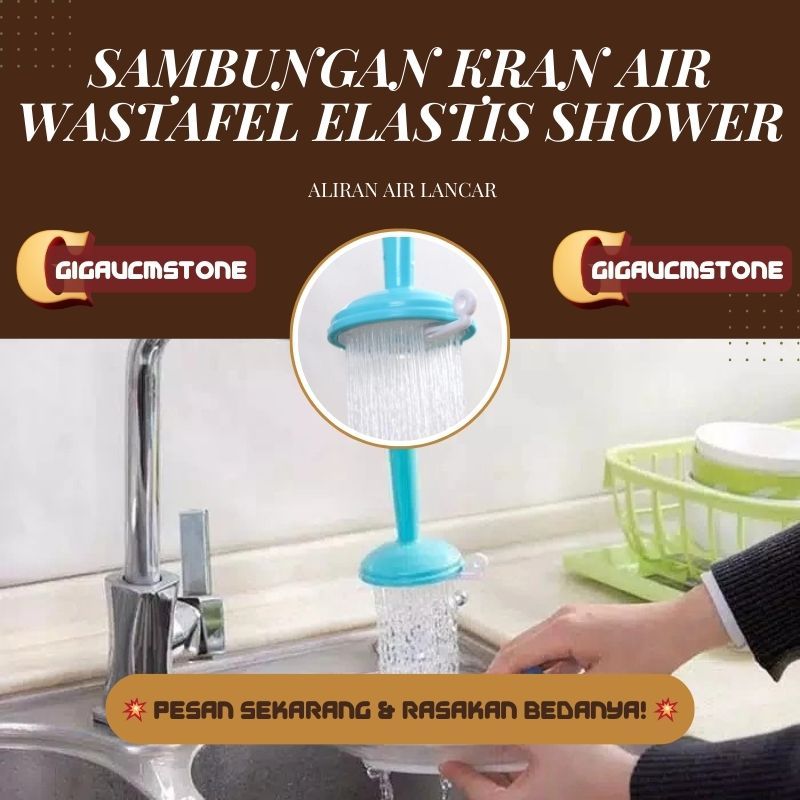 Sambungan Kran Air Wastafel Elastis Shower Kran Dapur Karet