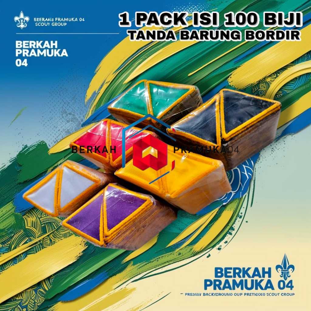 [Isi 100pcs] Tanda Barung Pramuka Siaga / Tanda Barung Pramuka