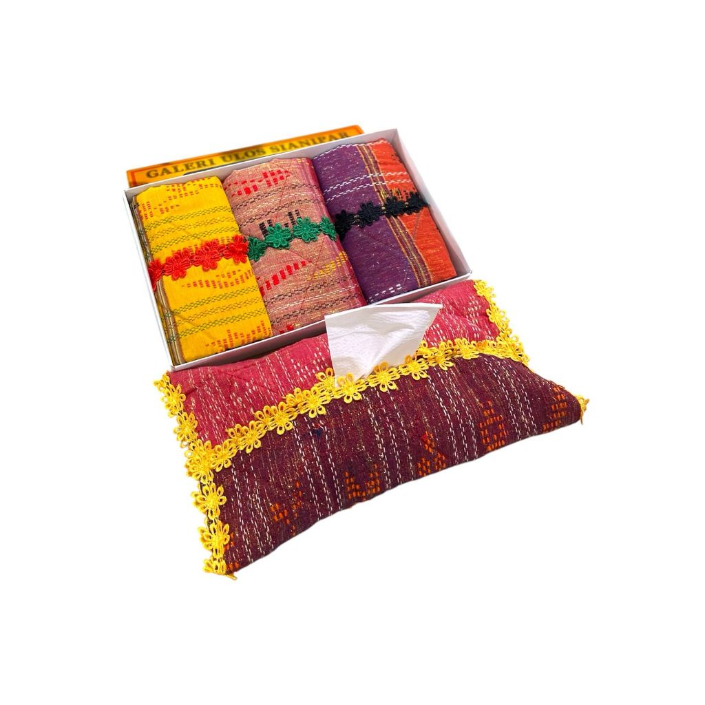 TEMPAT TISU FULL ULOS BORDIR BUNGA - Galeri ulos sianipar