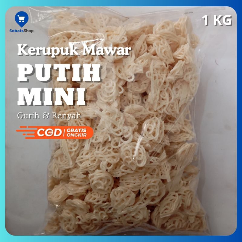 

1 KG Kerupuk Mawar Mini Putih Mentah Enak Dan Gurih Cocok Untuk Di Goreng/Seblak