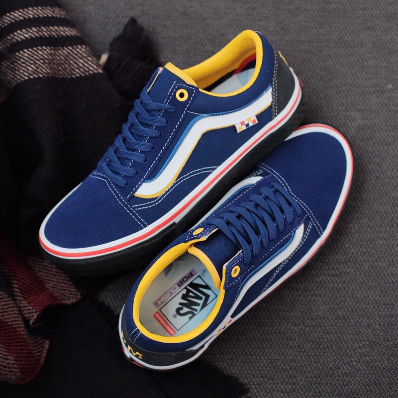 Sepatu Vans Old Skool Pro Skate Padin Musa Blue 100% ORIGINAL RESMI