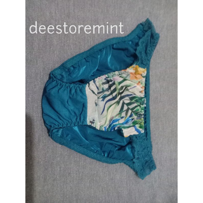 silky undies cd celana dalam satin beauty green