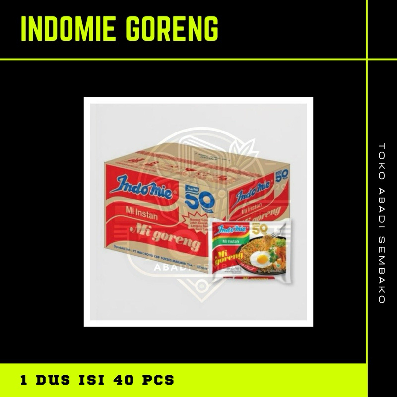 

Indomie goreng rasa original - 1 dus isi 40 pcs