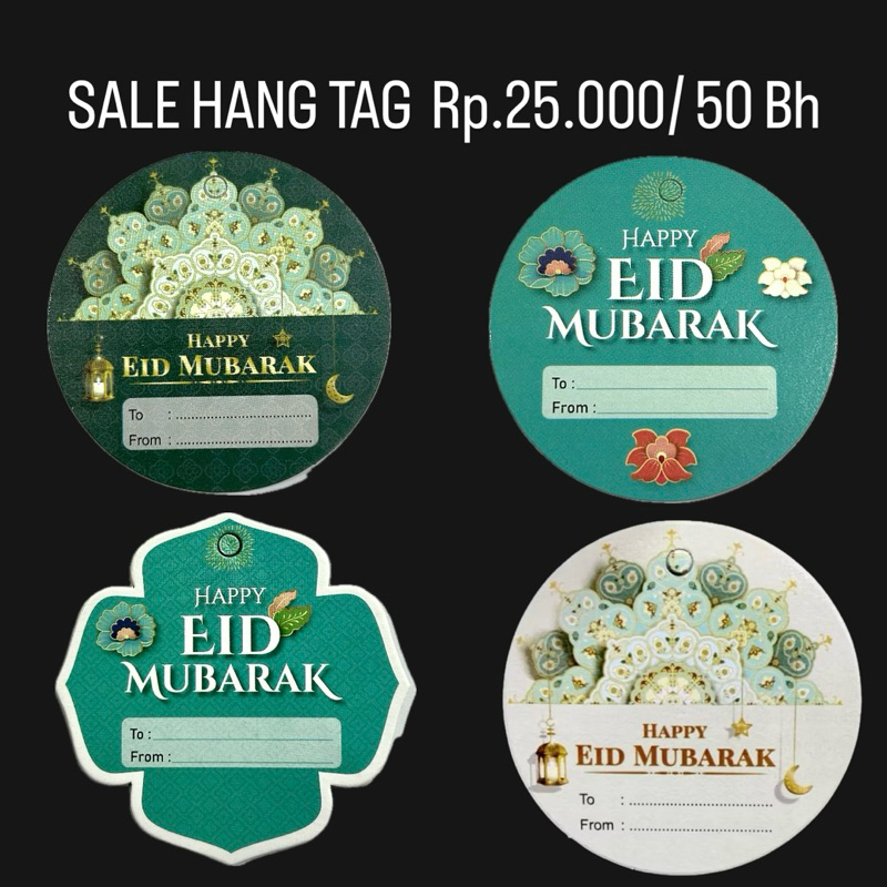 

SALE HANG TAG UCAPAN IDUL FITRI / EID MUBARAK / THANKYOU DIJUAL PER 50BH