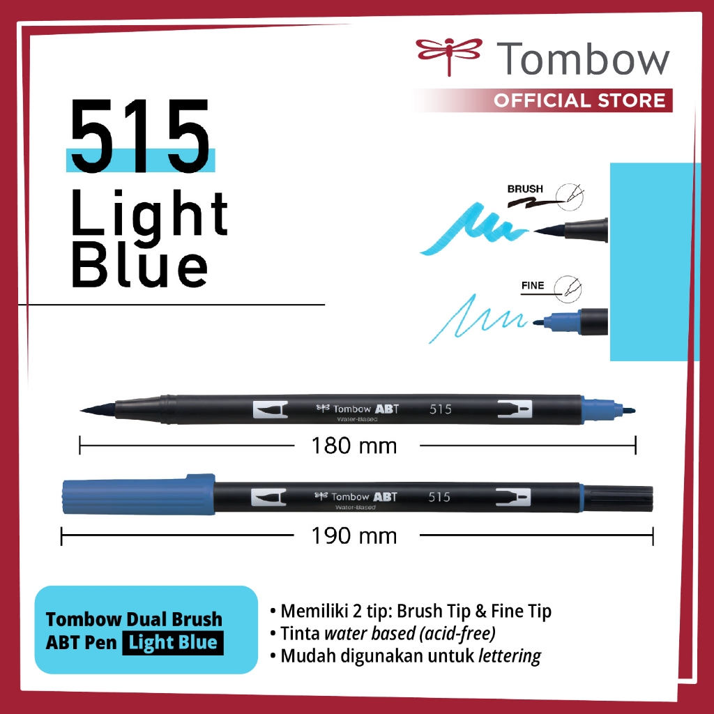 

Tombow Dual Brush ABT Pen Light Blue