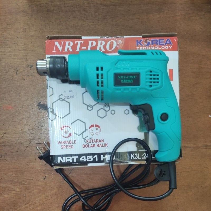 bor pistol bor tangan nrt pro / bor listrik nrt pro 10mm NRT 451 HD / bor 10mili nrt pro bor tangan
