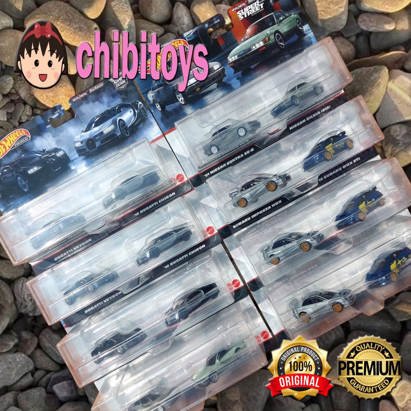 Hot Wheels Premium Car Culture 2 Pack Series K 2024 Set 8 Pcs Bugatti Subaru Nissan Dus Segel SNI
