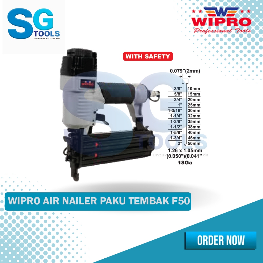Wipro Mesin paku tembak air nailer wipro F50  - air nailer F50