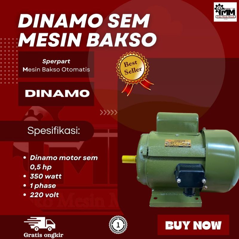 ELEKTRO MOTOR DINAMO SEM 0,5hp 1400rpm 1phase