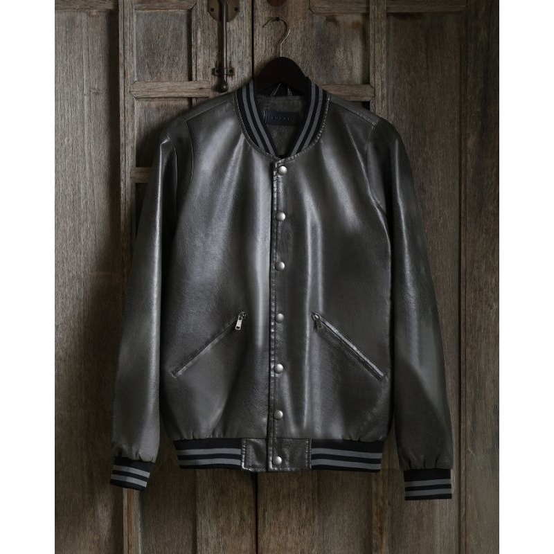 RUCAS Tailor Gradient Grey Leather Jacket