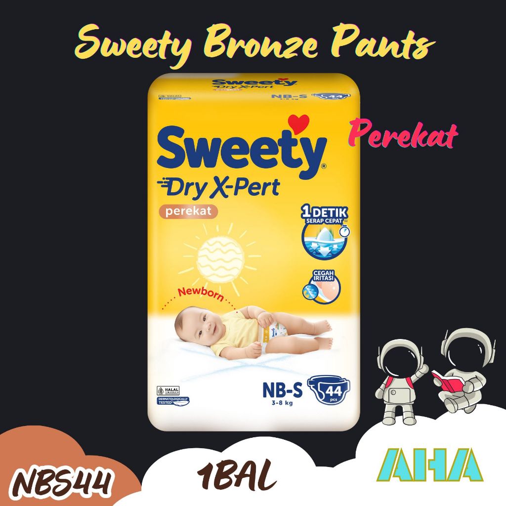 Sweety Bronze Diapers Pants NBS44 [Perekat]