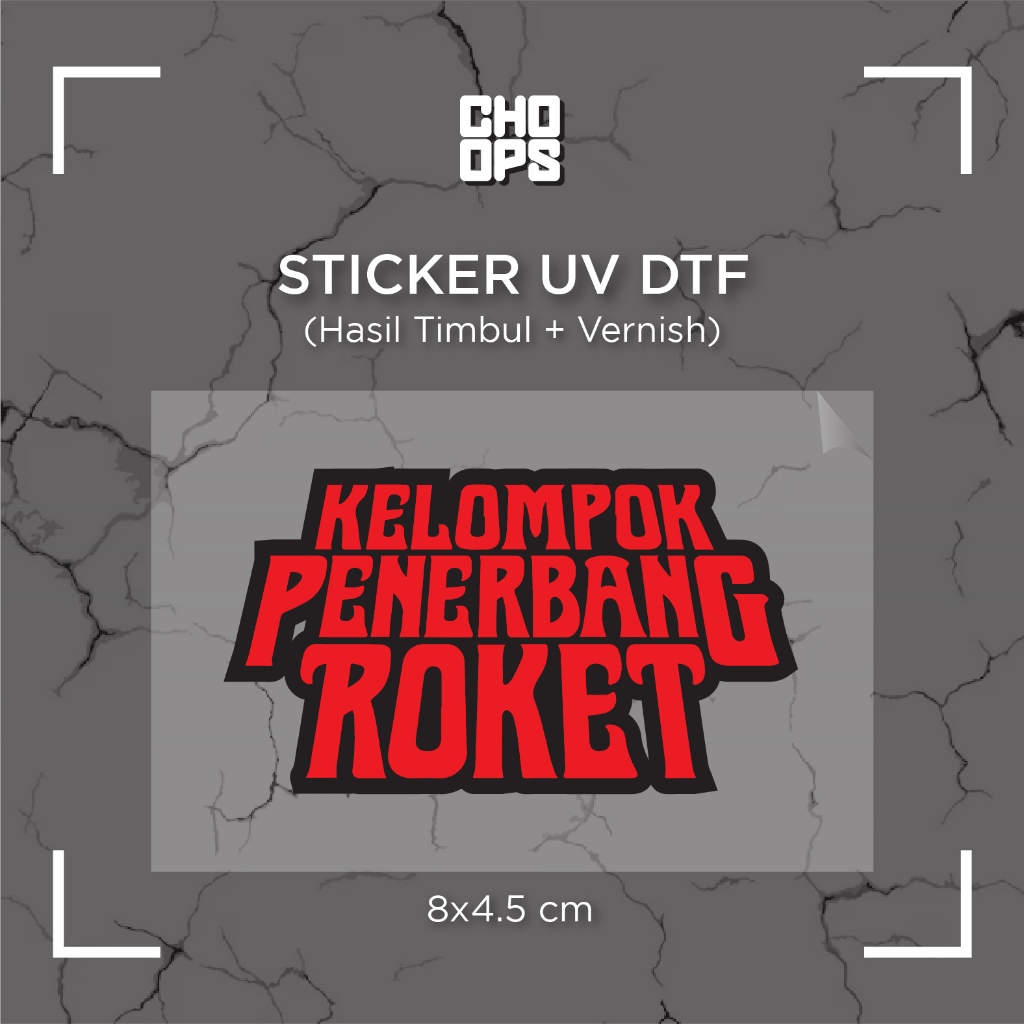 

KPR | KELOMPOK PENERBANG ROKET | STICKER SATUAN | UV DTF | HELM BODY MOTOR TUMBLER LAPTOP KOPER