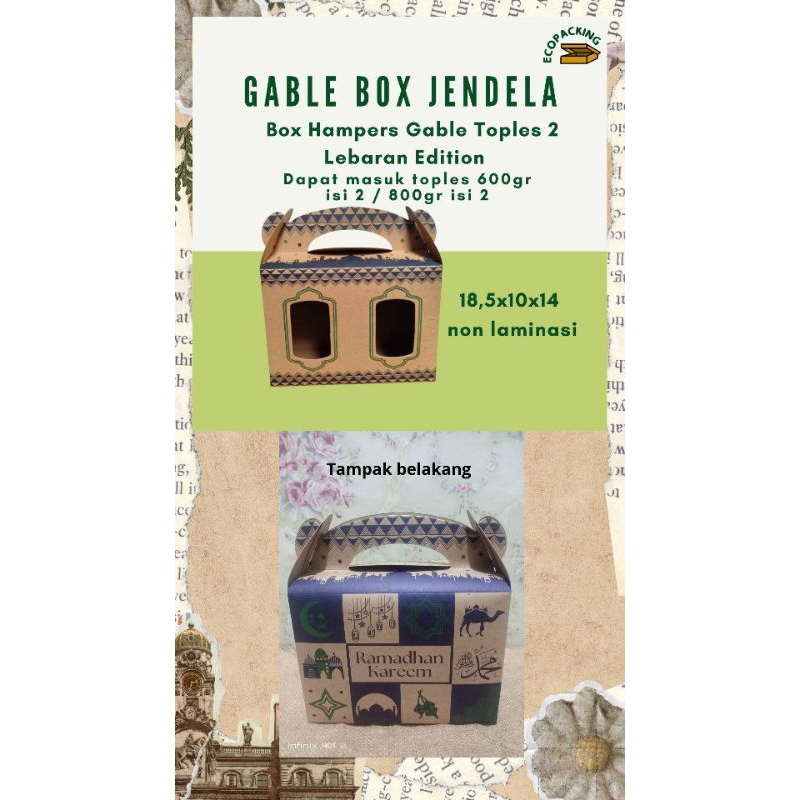 

Paket 2pc Gable box Jendela Lebaran (bisa cod)