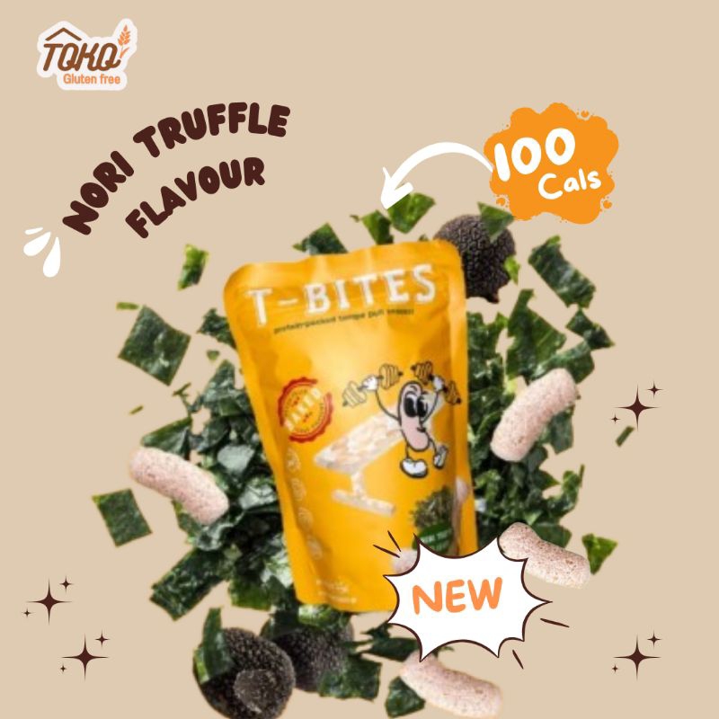 

T- Bites PPuff Vegan Snack Tempe Camilan Gluten Free Low Calori Diet Special Needs Rasa Nori Truffle
