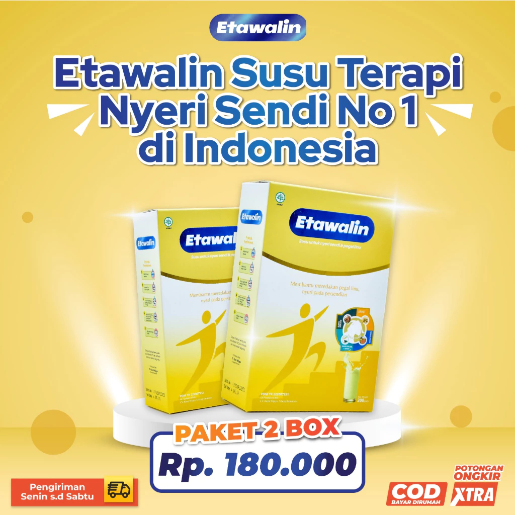 

[ DISKON 2 BOX ] Etawalin Susu Etawa Herbal Atasi Nyeri Sendi Dan Asam Urat Official No.1