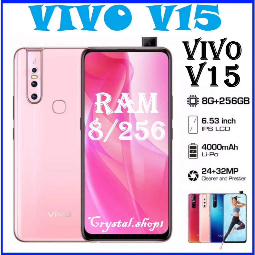 Hp VIVO V15 ORi//BARU// RAM 8/256GB [Motorized POP-UP 32MP+6,53inci+4000mAh] FULLSET GARANSI 1TAHUN