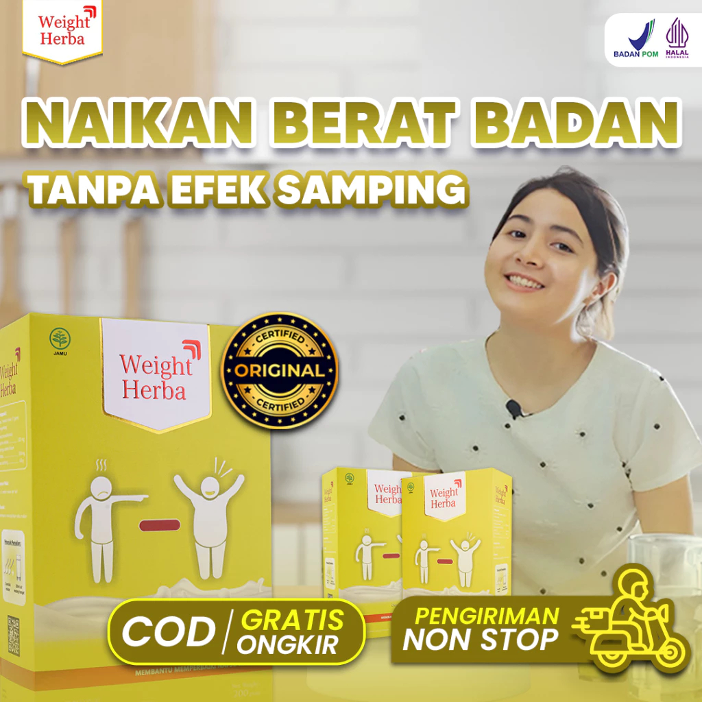 

[ 1 BOX ] Weight Herba - Susu Penambah Berat Badan Nafsu Makan Protein Asupan Kalori Terlaris