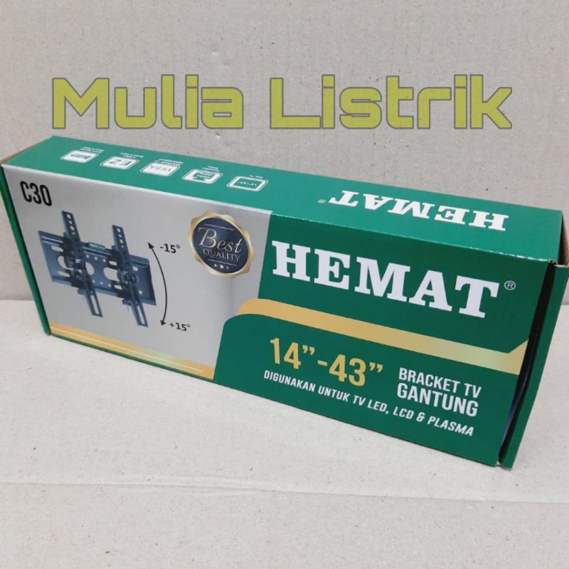 Breket TV Hemat buat 14in ~ 43in / Bracket TV Braket TB