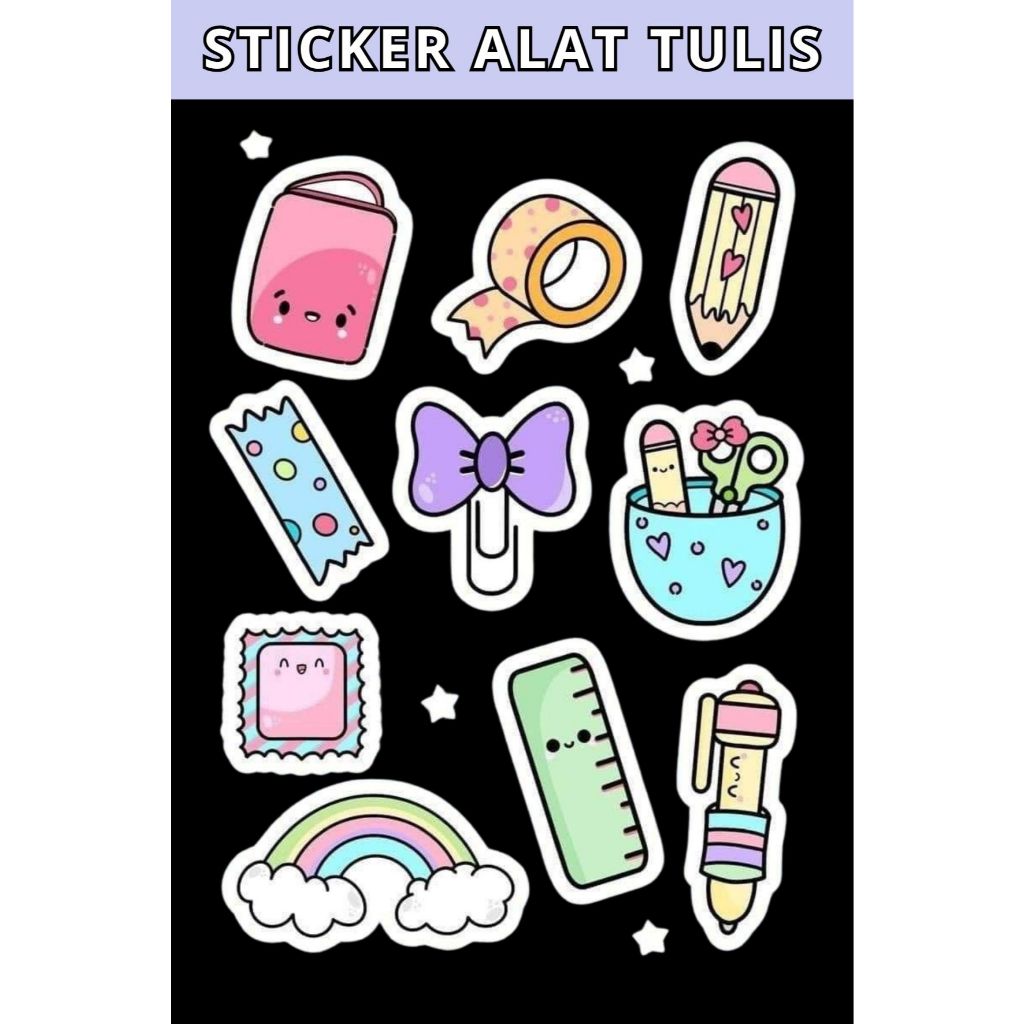 

Sticker Alat Tulis Custom Non Cutting 10x15cm - Sticker Aesthetic Keren untuk HP, Laptop, Helm, Motor & Barang Kesayangan - Sticker Berkualitas dan Mudah Dipasang