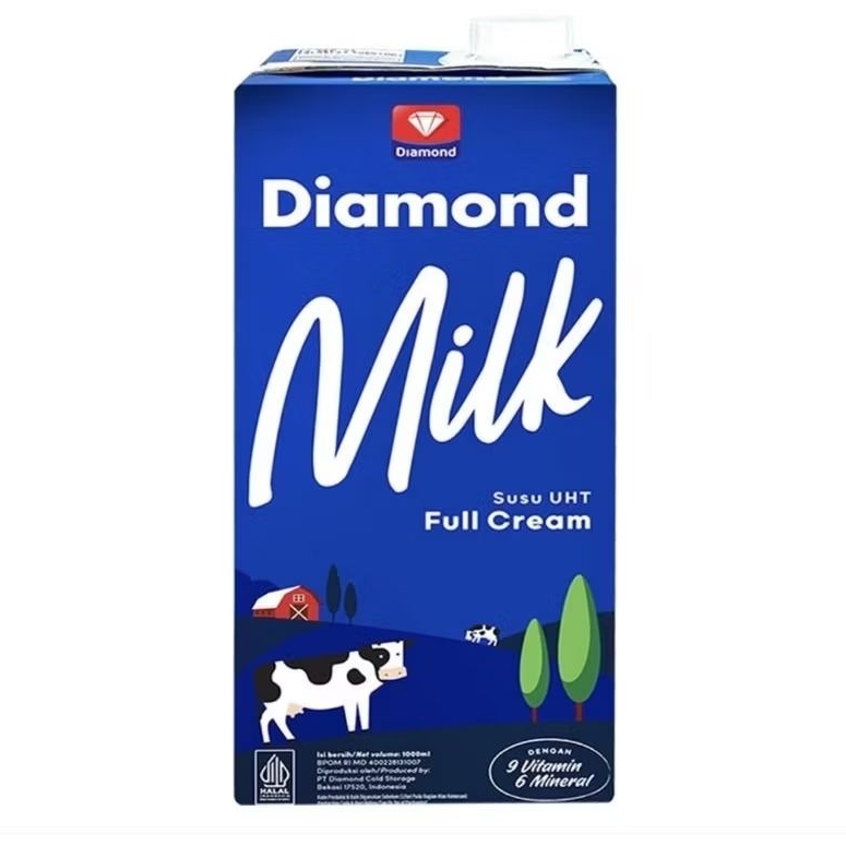 

Diamond Milk Susu UHT Full Cream Kotak 1 L