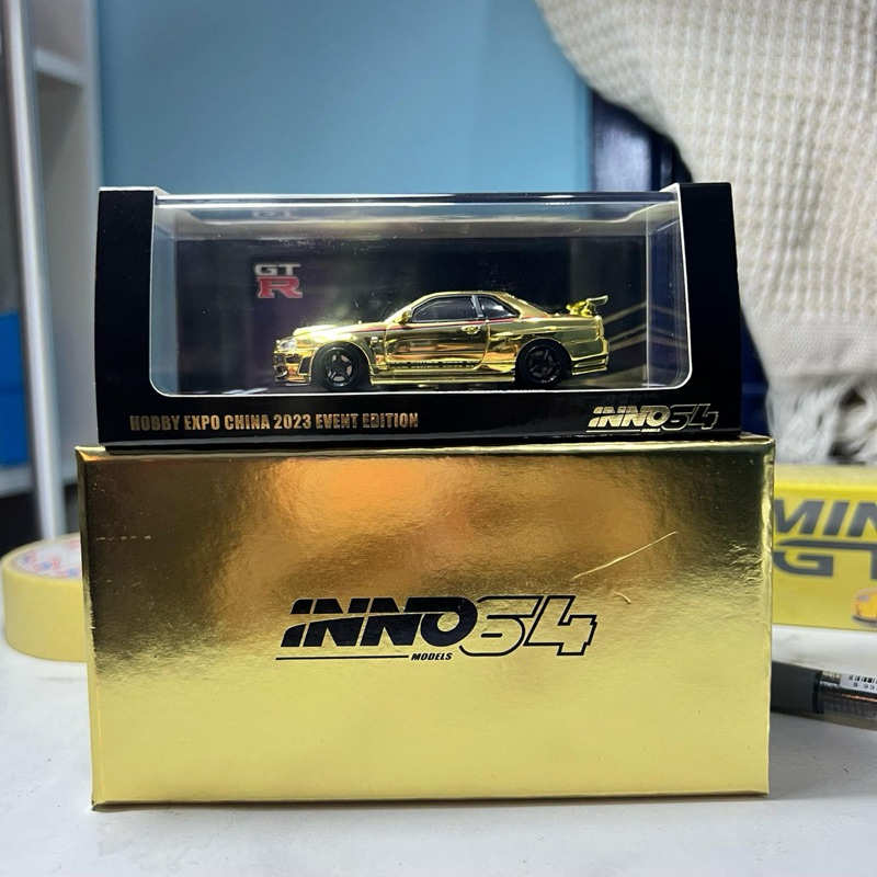 Inno Nissan Skyline R34 China Expo Gold / UNSEALED