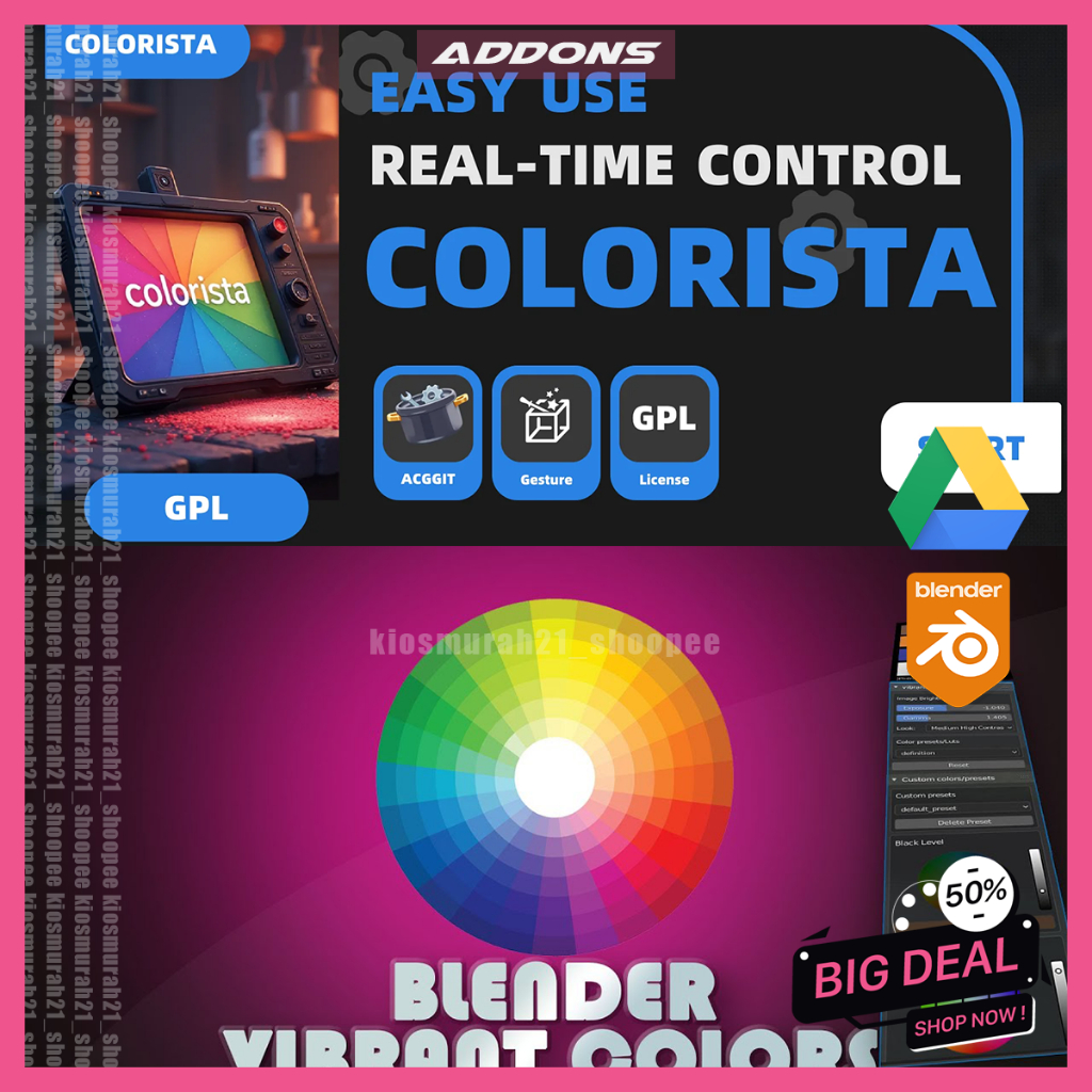 Colorista 3D Blender addons Plugin Terbaru Blender 3D