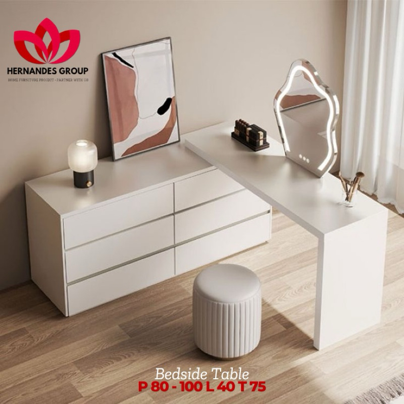 Meja Rias Meja Kerja Meja Belajar Laci 6 Kabinet Minimalis Modern