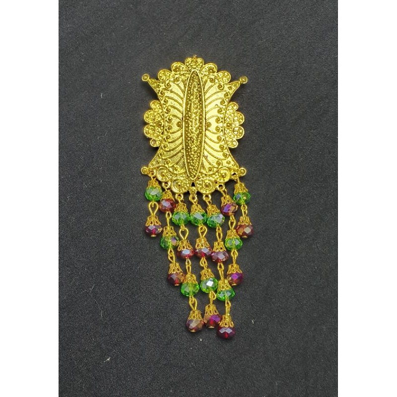 Bros Pintu Aceh Juntai 12 cm Ukuran Besar/Bros Pintu Aceh Aksesoris Wanita/Bros Pengantin Aceh