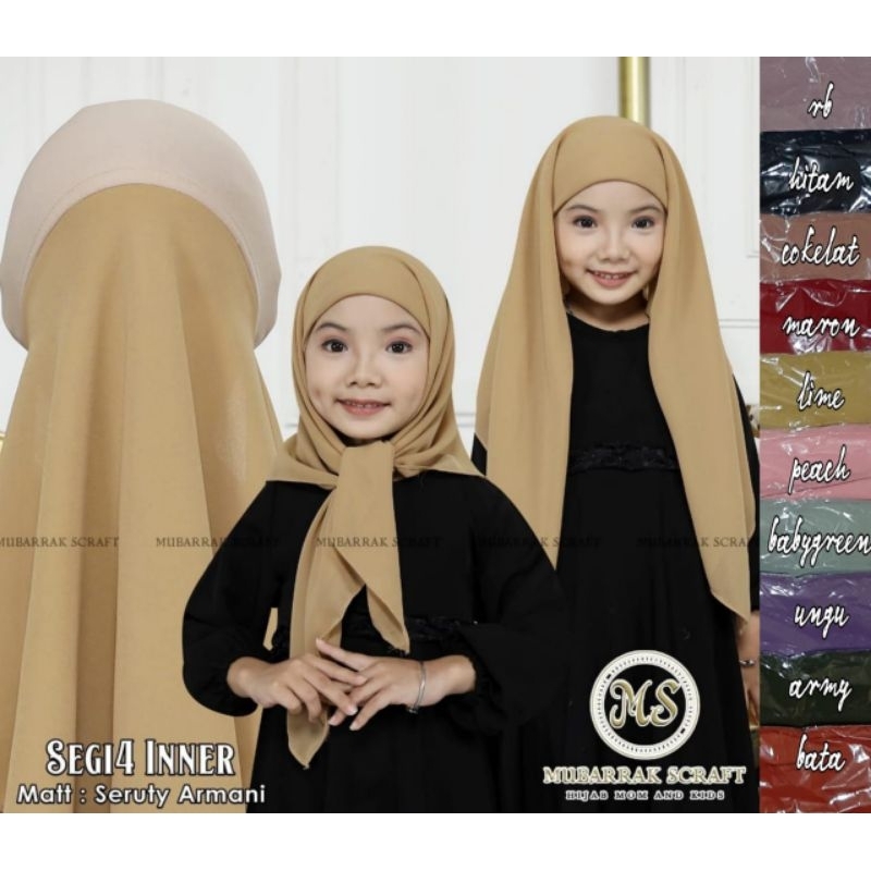 HIJAB INSTAN SEGI TIGA INER ANAK / HIJAB ANAK / JILBAB ANAK / SEGI EMPAT INER ANAK / SEGIEMPAT INER 