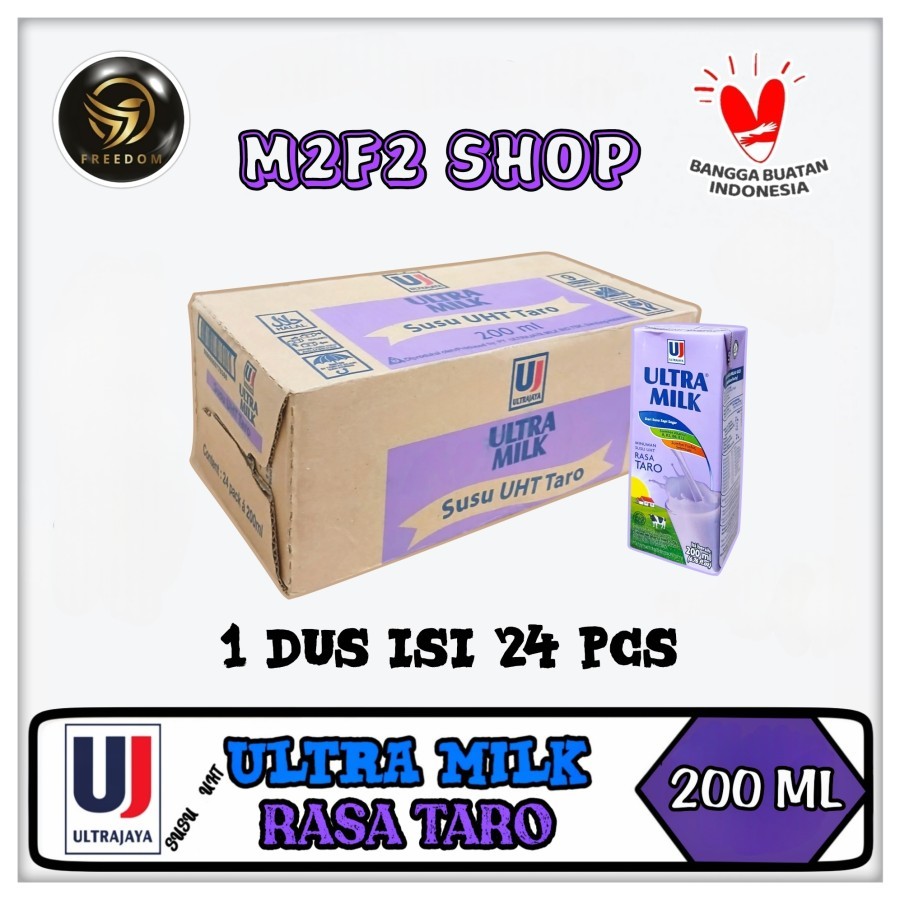 

Susu Ultra Milk Rasa Taro Kotak UHT - 200 ml (Kemasan Karton)