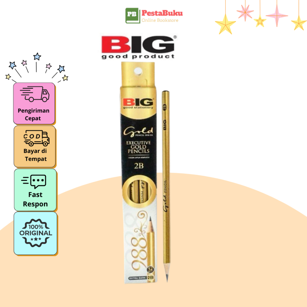 

Pensil Big Gold Series Executive Gold Pencils (Ecer)