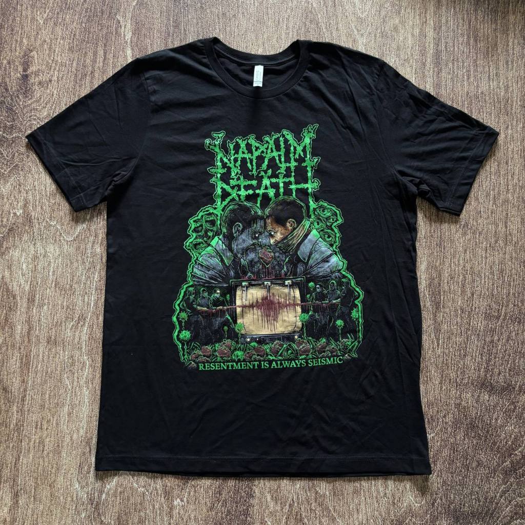 KAOS BAND OFFICIAL NAPALM DEATH TOUR TSHIRT ORIGINAL MERCHANDISE
