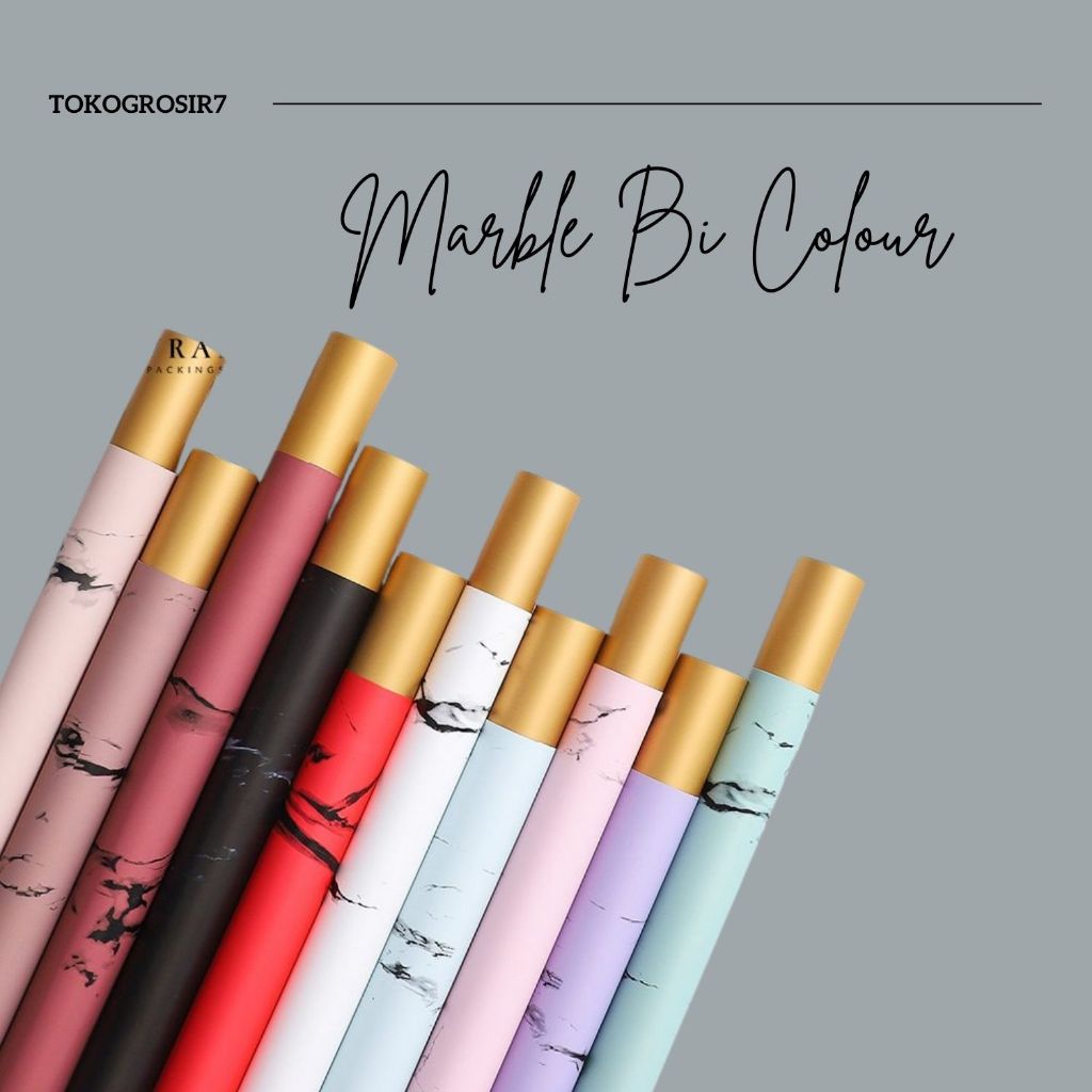 

Wrapping Paper Black Marble Bi Color Cellophane Kertas Pembungkus Kado Kertas Buket Hand bouquet