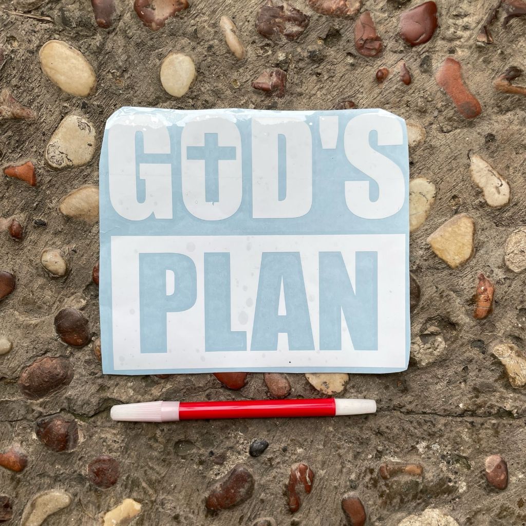 

Gods Plan Quotes Katolik Kristen Stiker Cutting Mobil Kaca Laptop Rohani