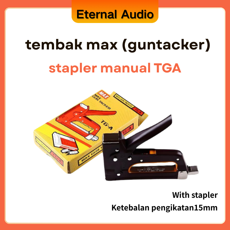 

Stapler Tembak Gun Tacker TG-A Max Original Guntacker alat Stapler tembak Max Isi Staples Gun Tacker T3-10MB
