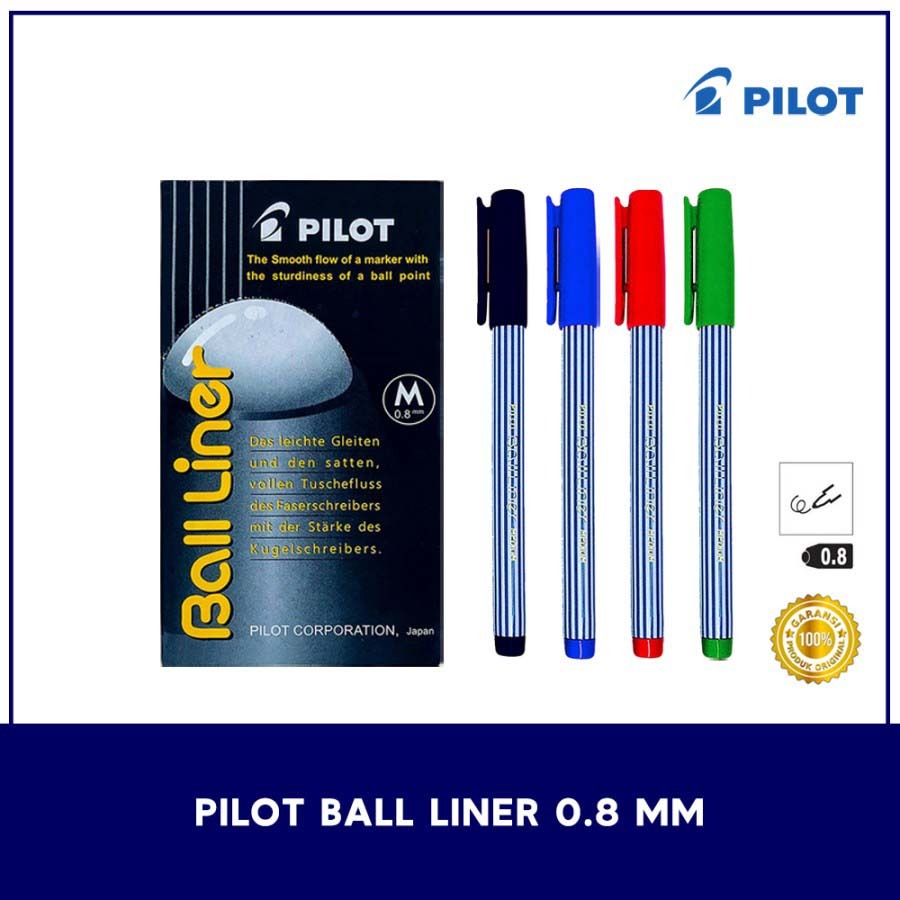 

Pulpen / Ballpoint PILOT BALL LINER -Medium 0.8 mm - ORIGINAL