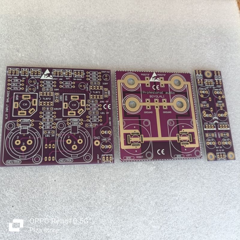 Pcb input balance/panel belakang dobel layer PCB panel belakang box power amplifier by bandar power