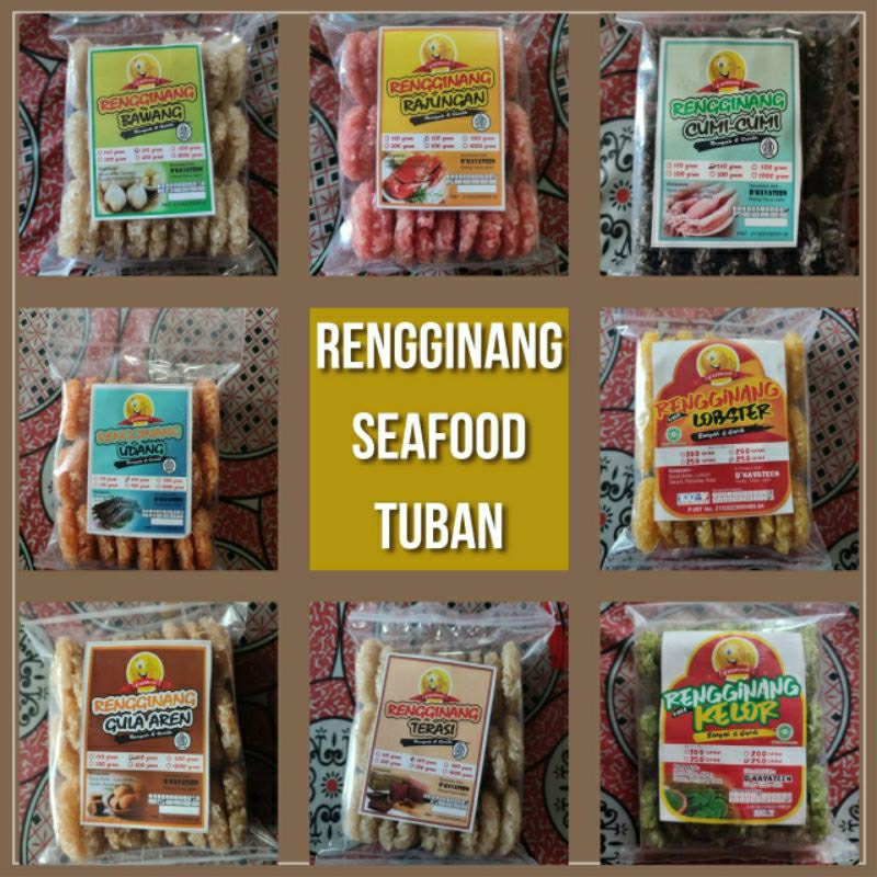 

Rengginang Original Bawang & Rengginang Seafood Tuban 250g, 500g, 1000g